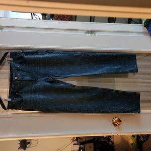 Talbot's simply Flattering ankle-length anchor print sz12